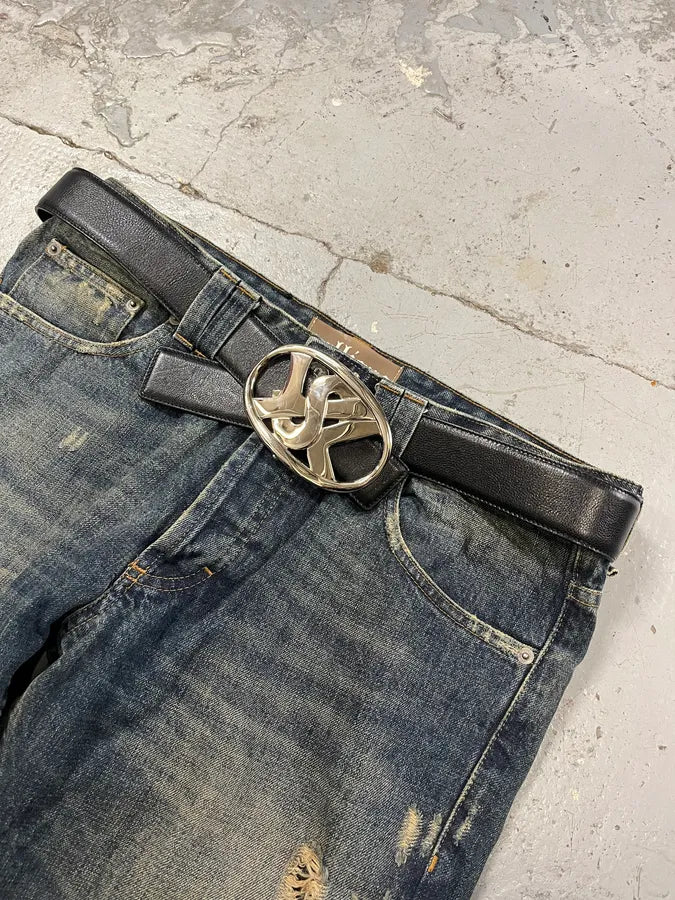 Yves Saint Laurent YSL Logo Black Leather Belt foJpOcL 2