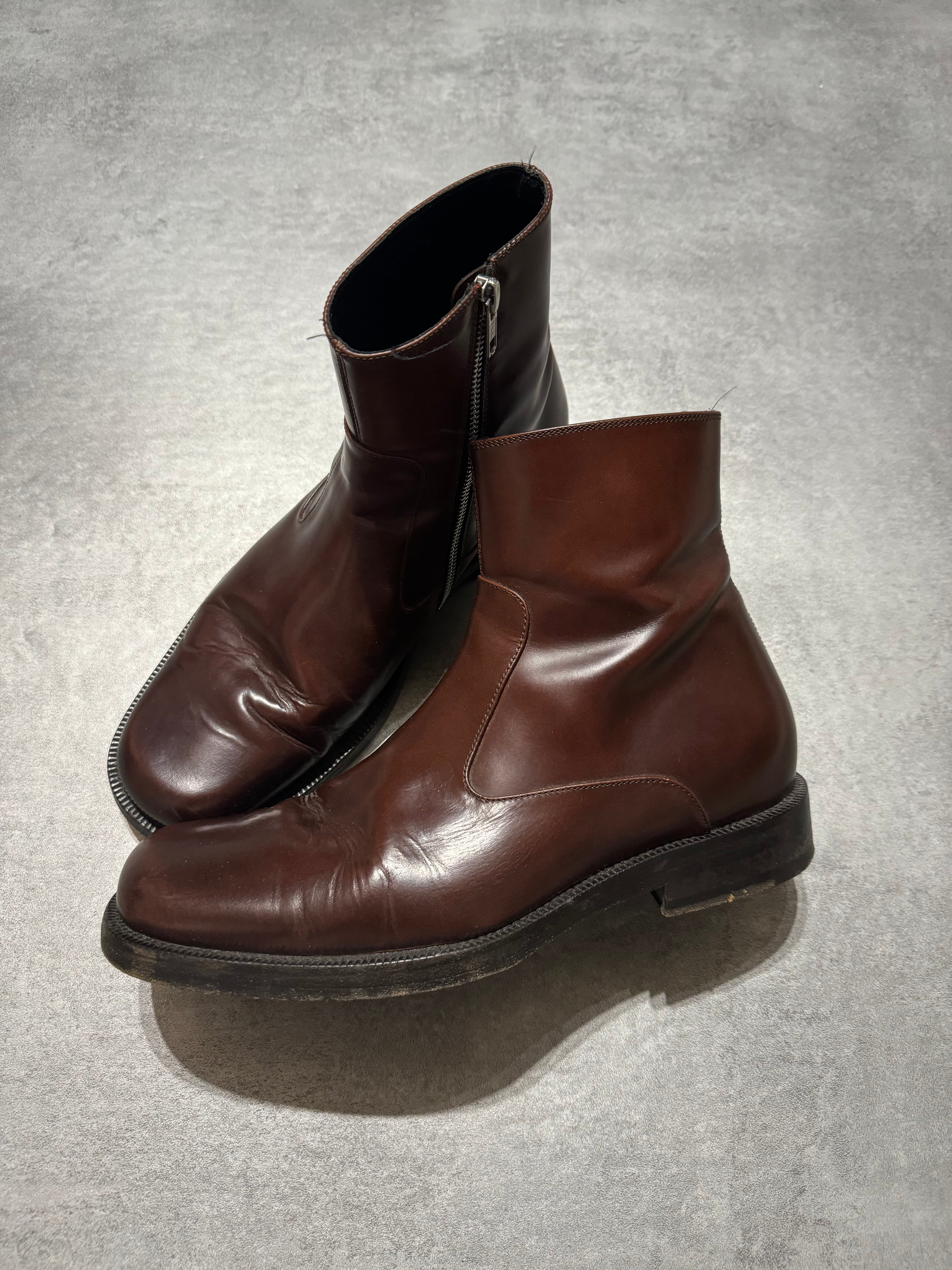 Balenciaga Brown Ultimate Minimalist Leather Boots (42,5) - 8