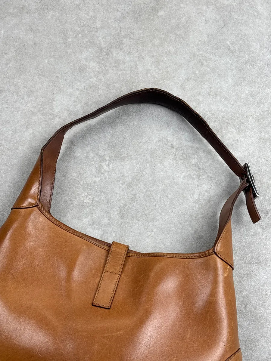 2000s Gucci Tan Leather Jackie Lock Hobo Shoulder Bag yxpwErLr 11