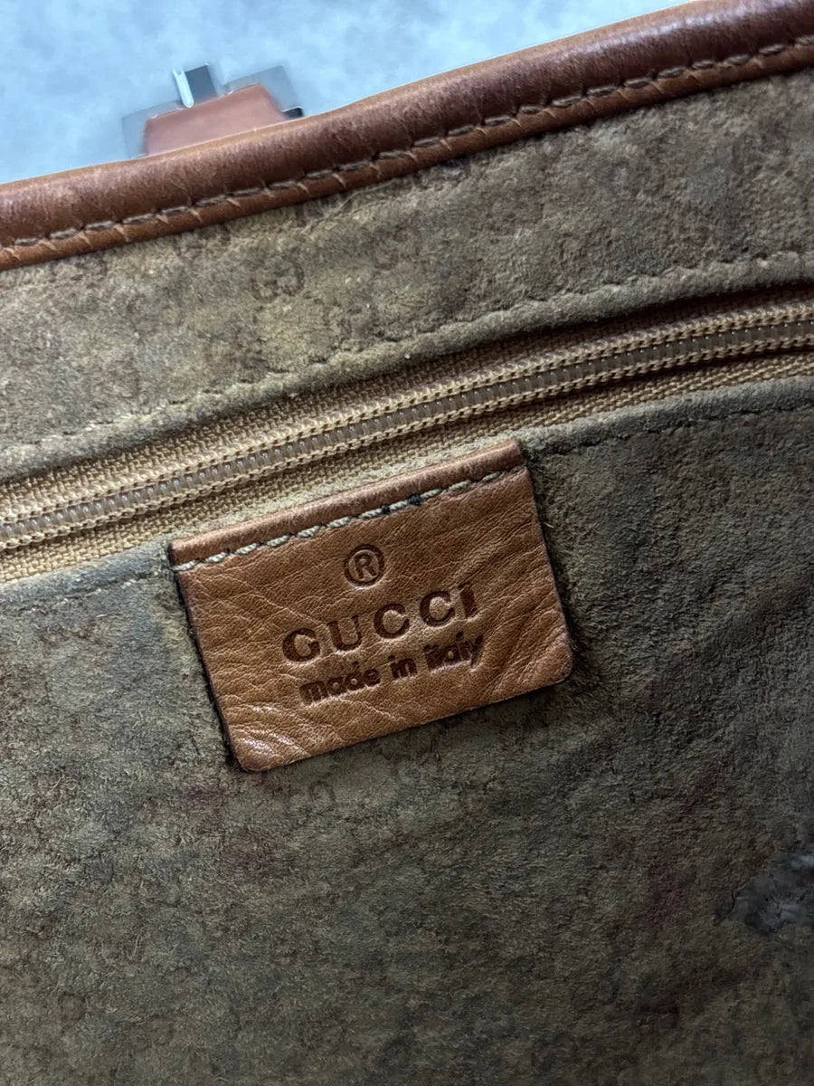 2000s Gucci Tan Leather Jackie Lock Hobo Shoulder Bag yxpwErLr 16