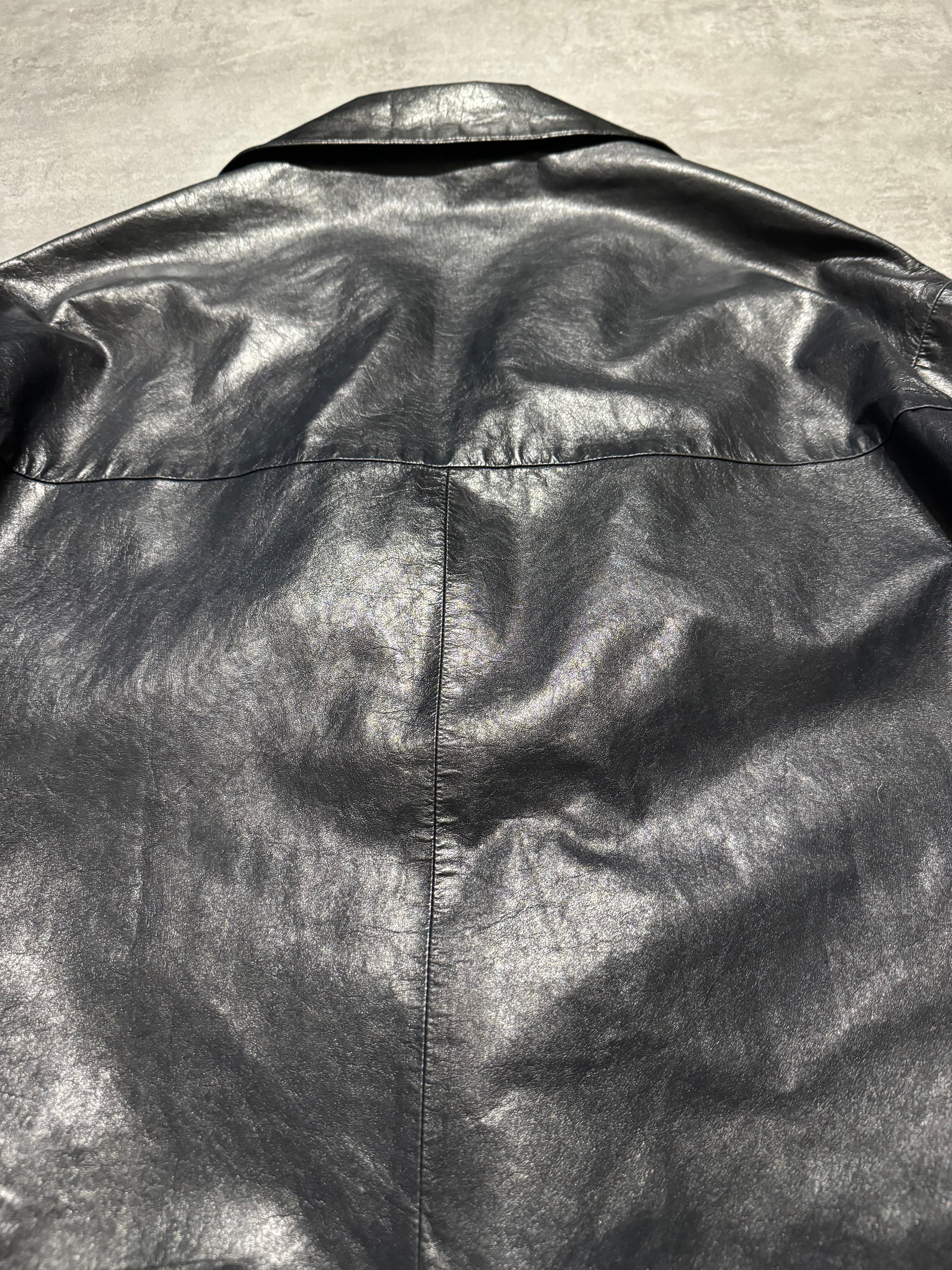 AW1996 Prada Navy Soft Leather Italian Jacket (XS) - 3