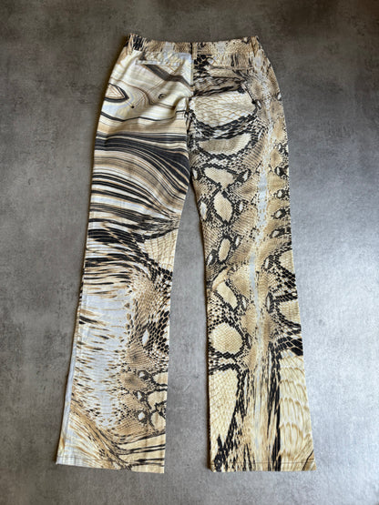 SS2004 Cavalli Glitched Snake Effect Pants  (XS) - 2