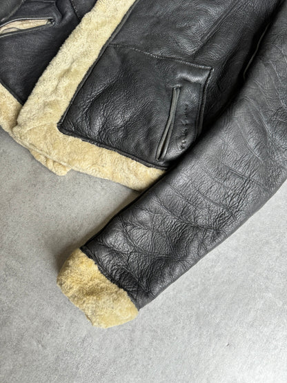 Rick Owens Shearling Asymmetrical Leather Jacket (XS) - 8