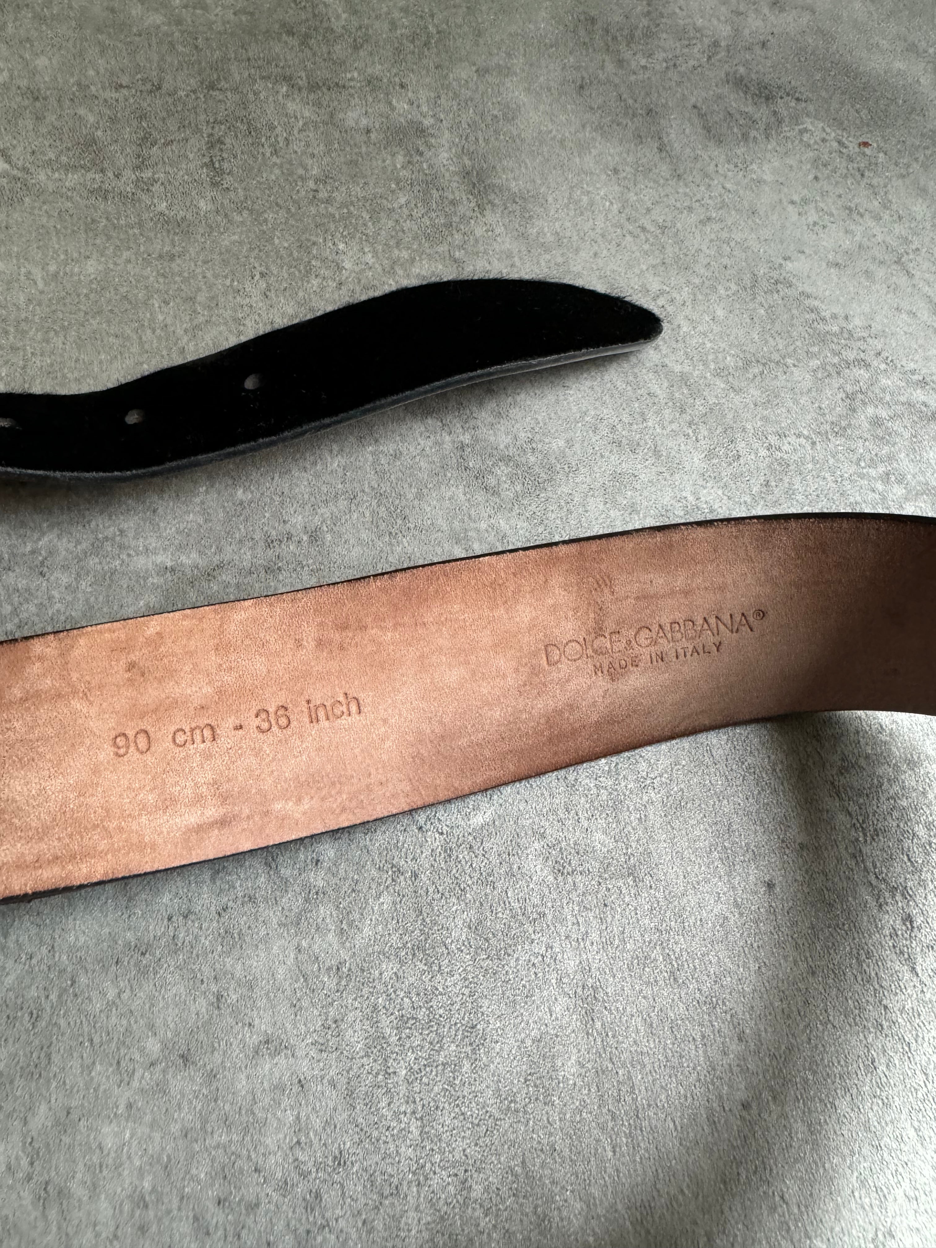 2010s Dolce & Gabbana Black Pony Hair Fur Leather Belt (OS) - 5