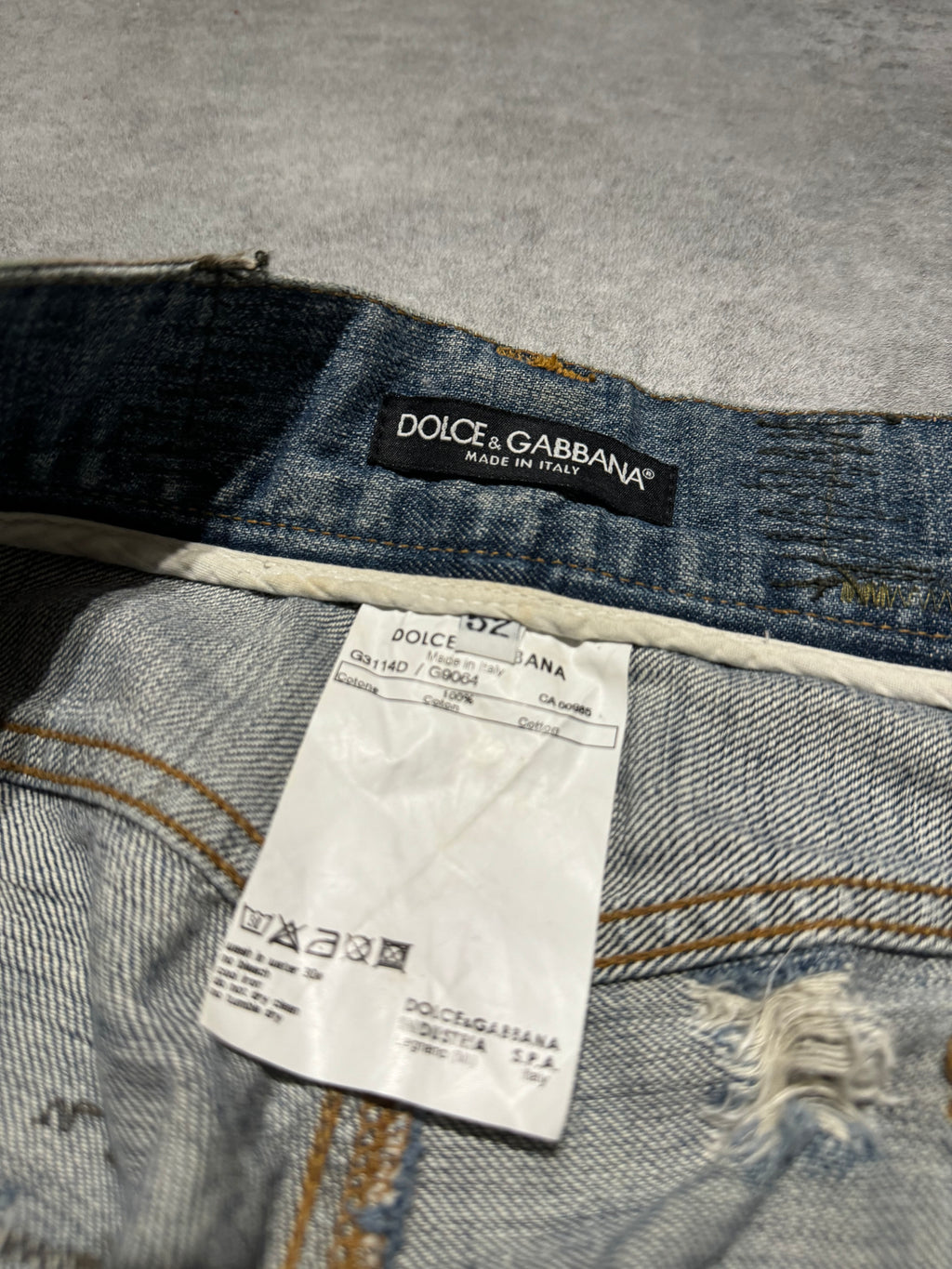 FW2005 Dolce & Gabbana Hybride Camo Multi Pockets Rebel Denim Jeans (XL) - 6