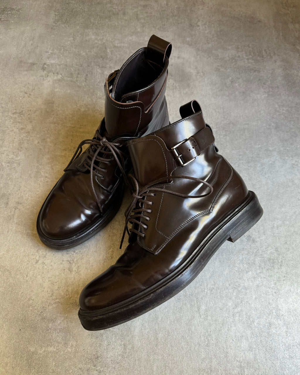 Giorgio Armani Brown Italian Premium Leather Boots (44,5) - 7