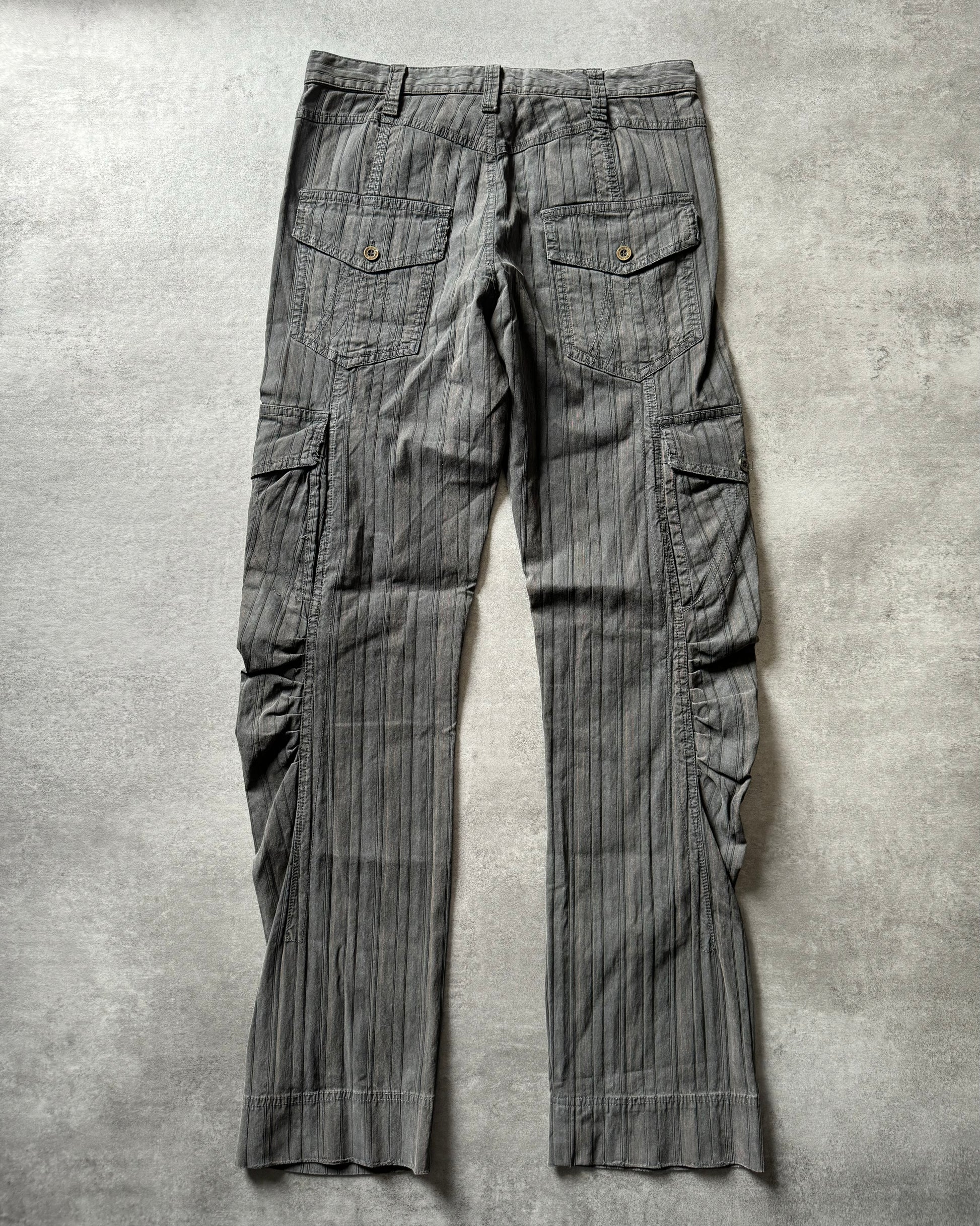 AW2005 Cavalli Striped Cargo Pants (M) - 5