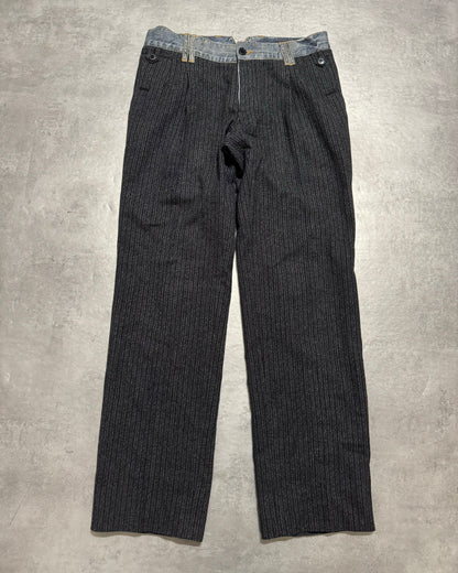 2000s Dolce & Gabbana Wool & Denim Hybrid Tailored Pants  (M/L) - 2