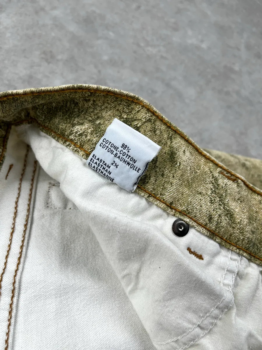 2000s Roberto Cavalli Safari Zebra Green Pants zInEhejW 13