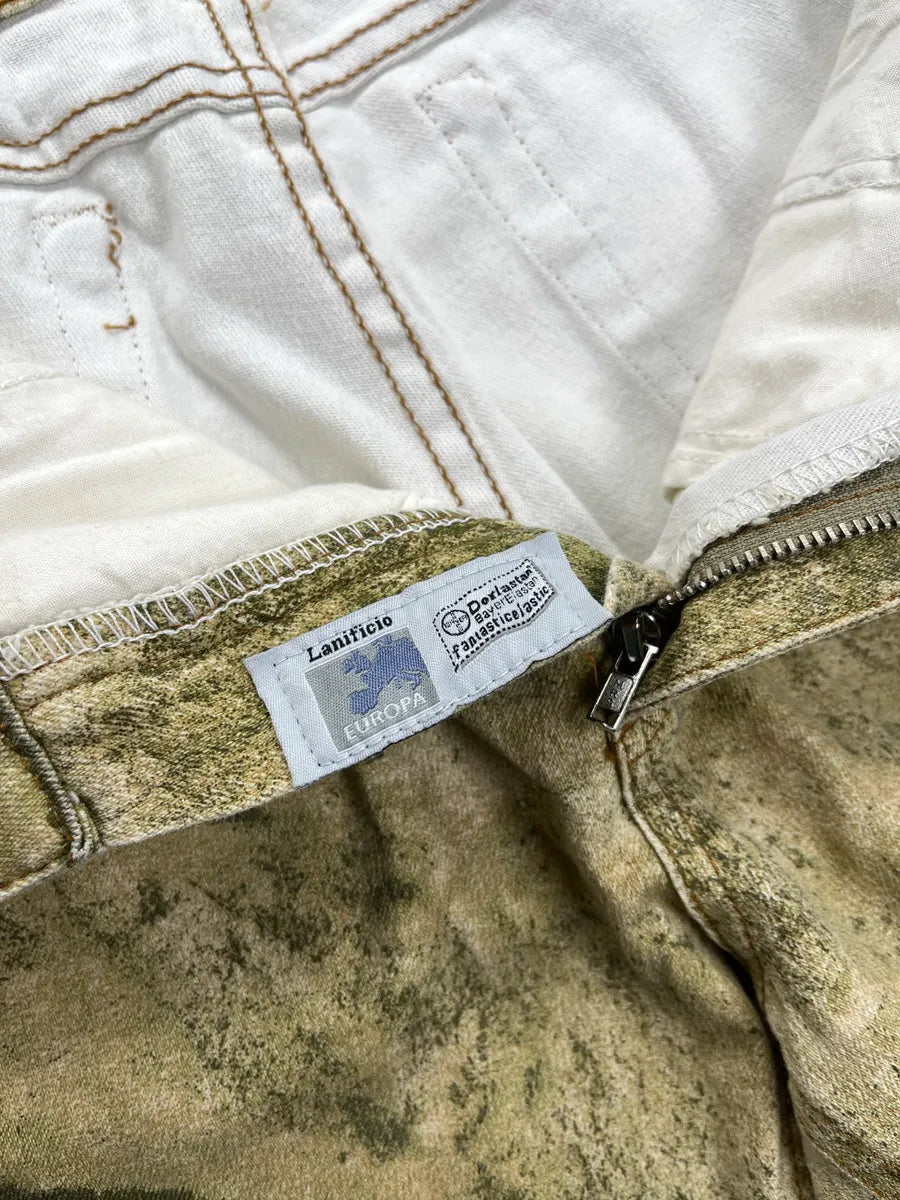 2000s Roberto Cavalli Safari Zebra Green Pants zInEhejW 14