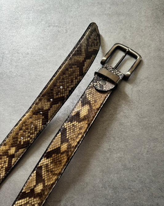 Artisanal Italian Python Leather Camel Belt (OS) - 1
