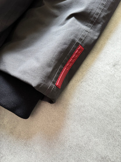 2000s Prada Linea Rossa Long Grey Jacket  (L) - 10