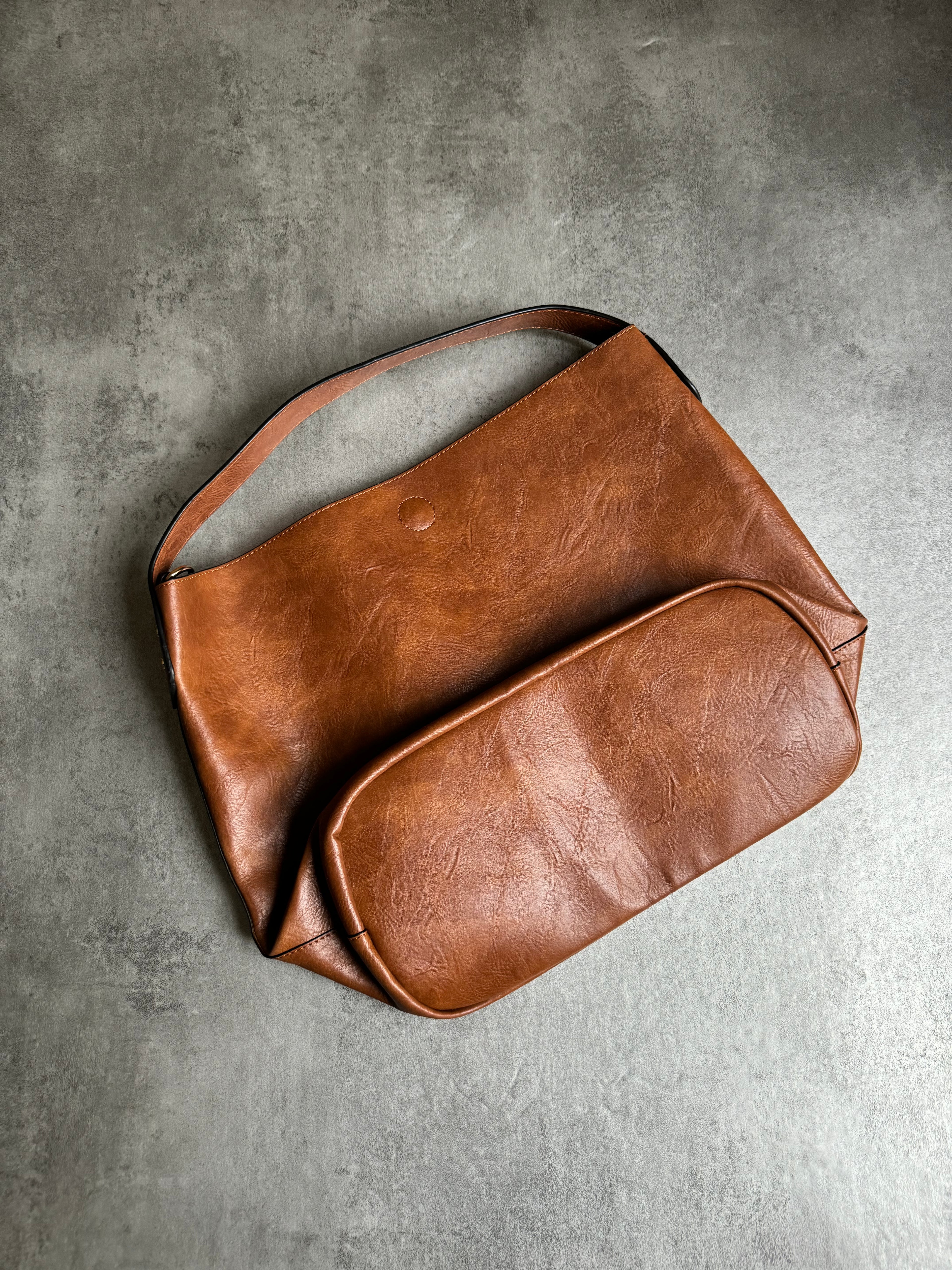 バッグ 90s prada archive leather shoulder bag PRADA Archive leather one shoulder bag