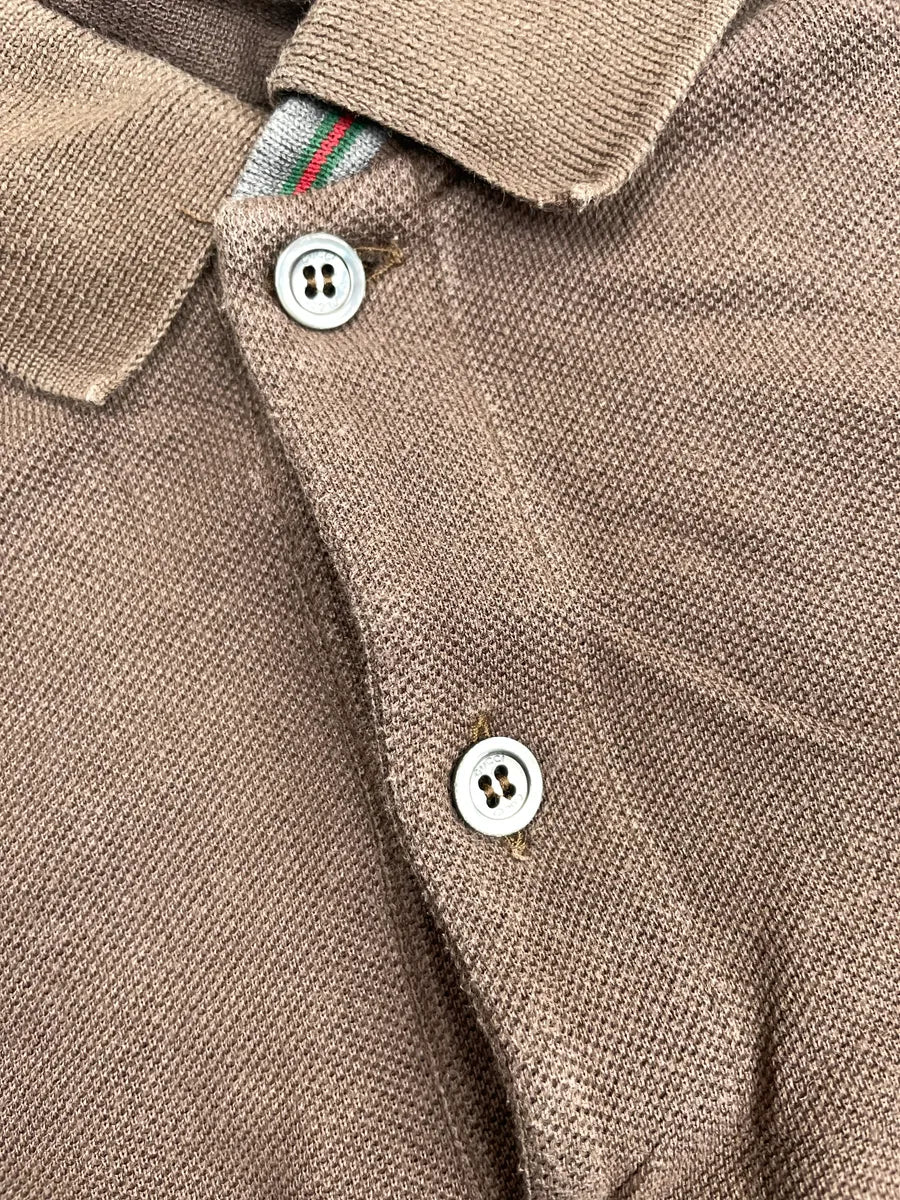 2010s Gucci Brown Stripe Polo zRJzNmBM 5