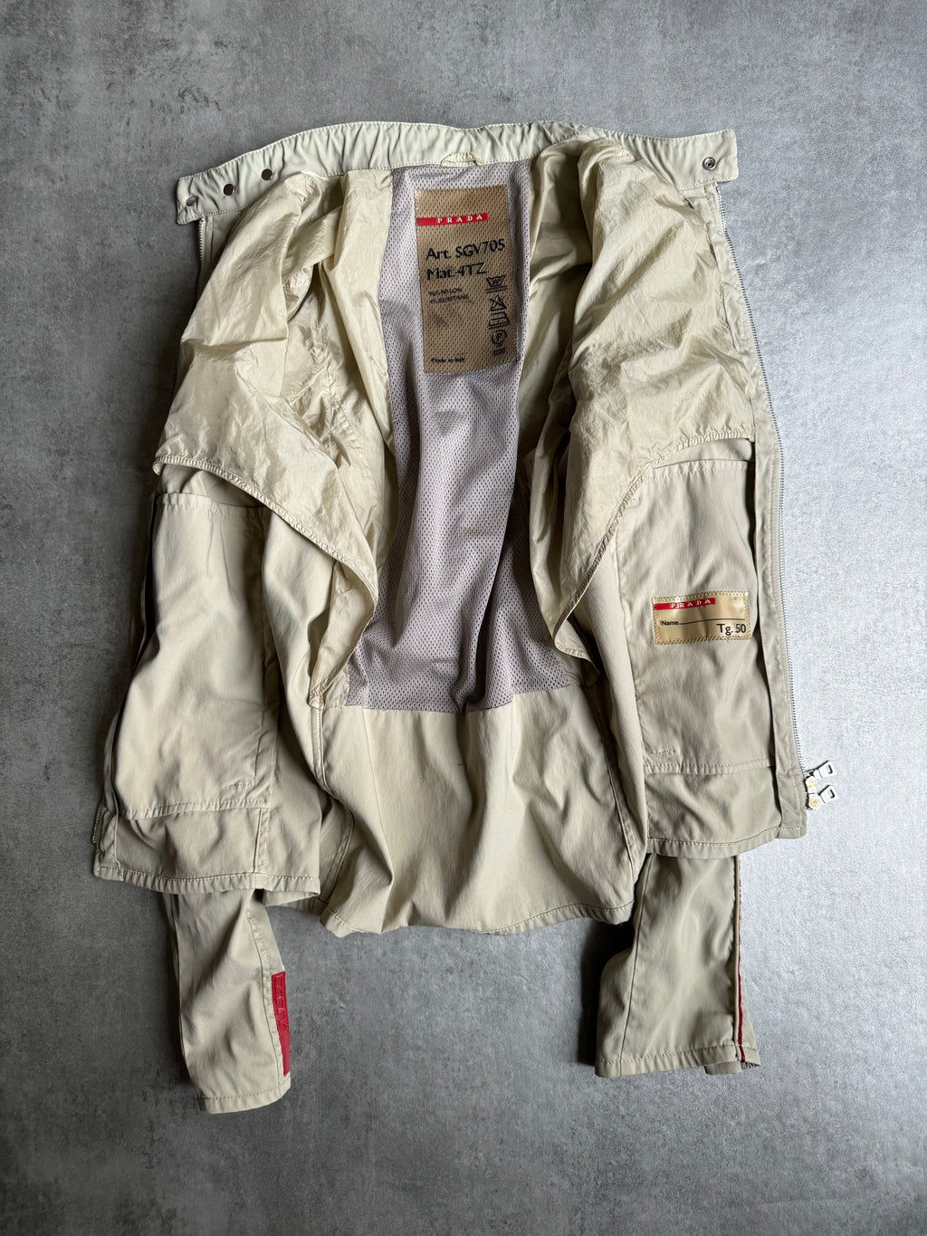 SS1999 Prada Citizen Beige Cozy Light Nylon Jacket (M) - 12