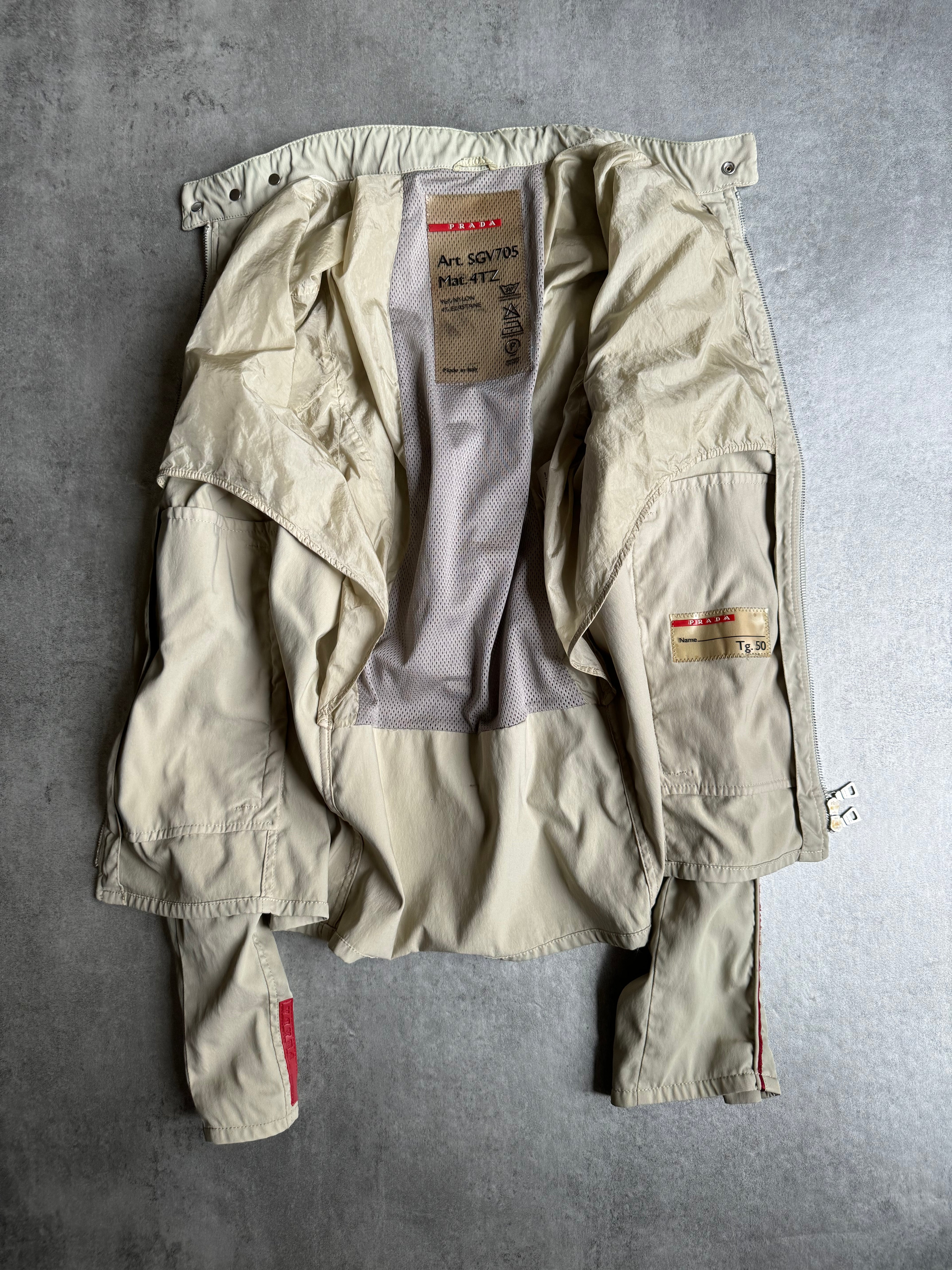 SS1999 Prada Citizen Beige Cozy Light Nylon Jacket (M) - 12