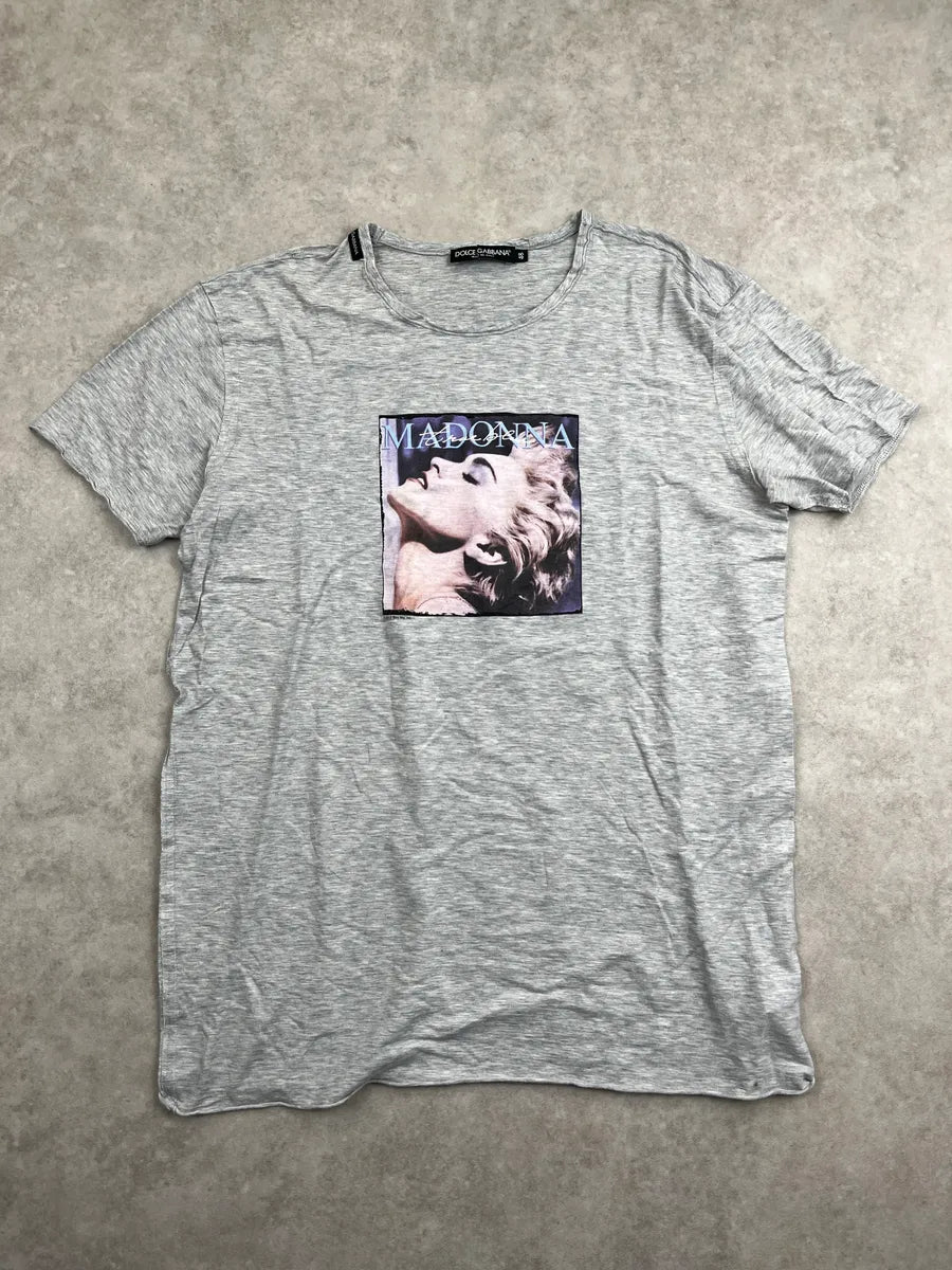 Dolce & Gabbana Grey Madonna Portrait T-Shirt zUSleUdp 1