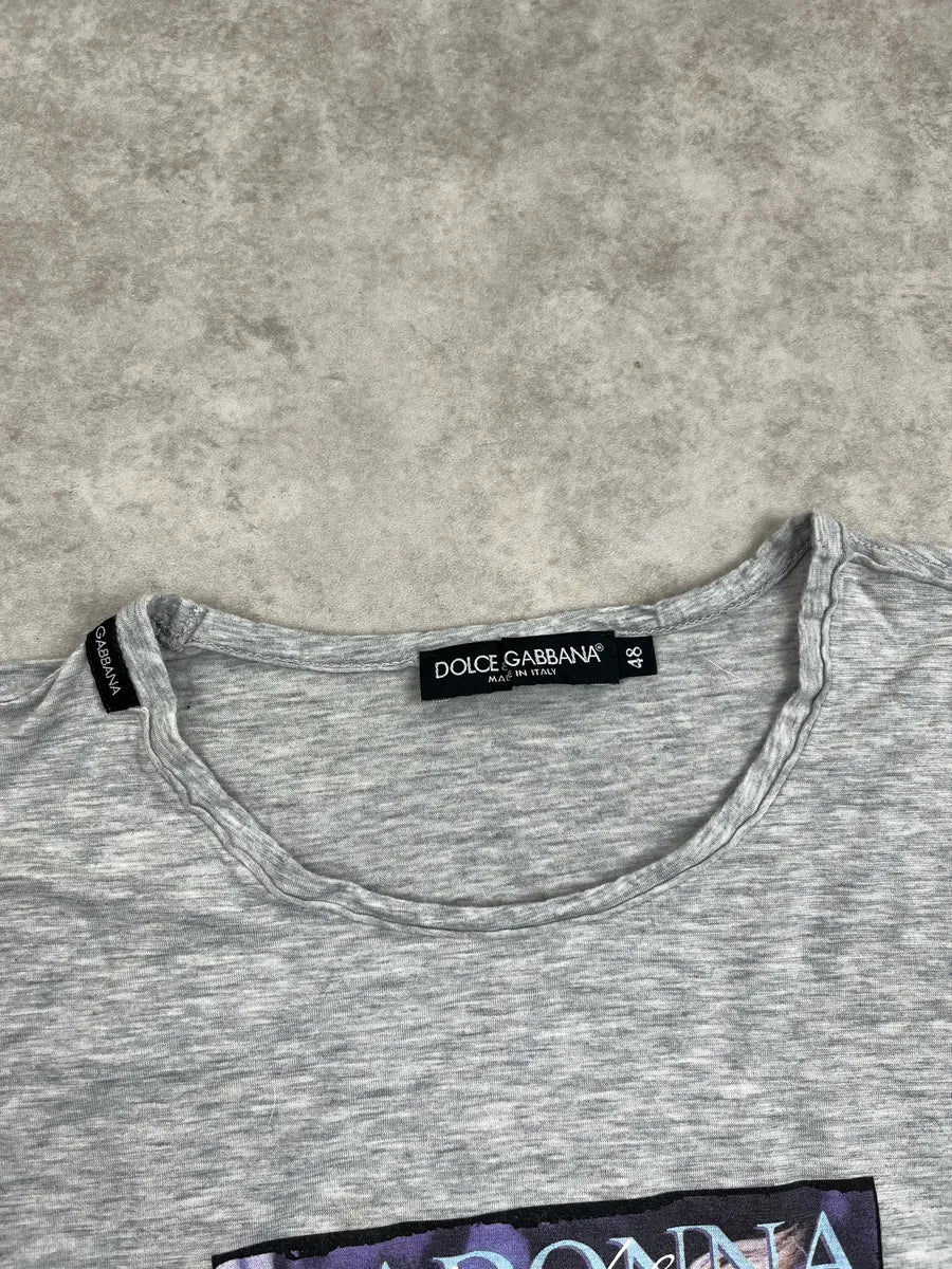 Dolce & Gabbana Grey Madonna Portrait T-Shirt zUSleUdp 8