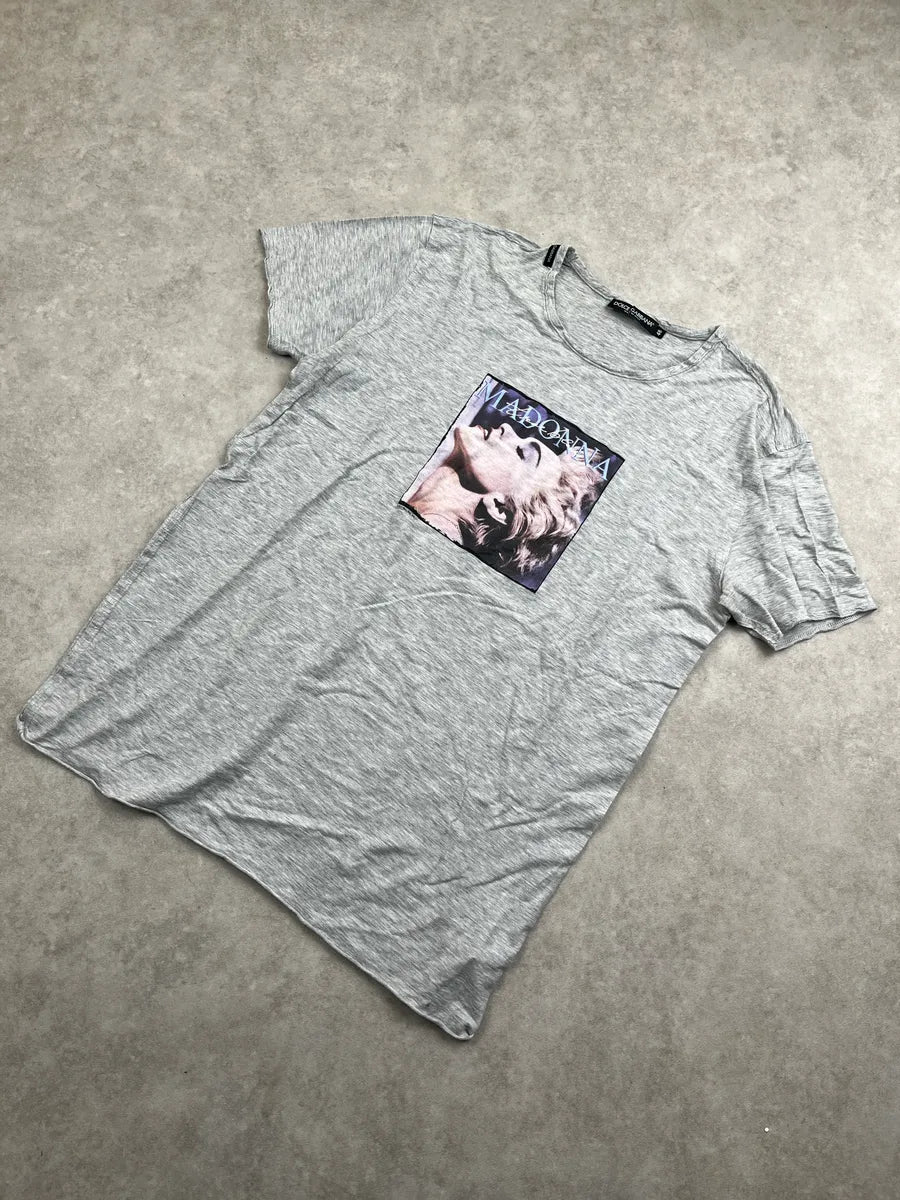 Dolce & Gabbana Grey Madonna Portrait T-Shirt zUSleUdp 4
