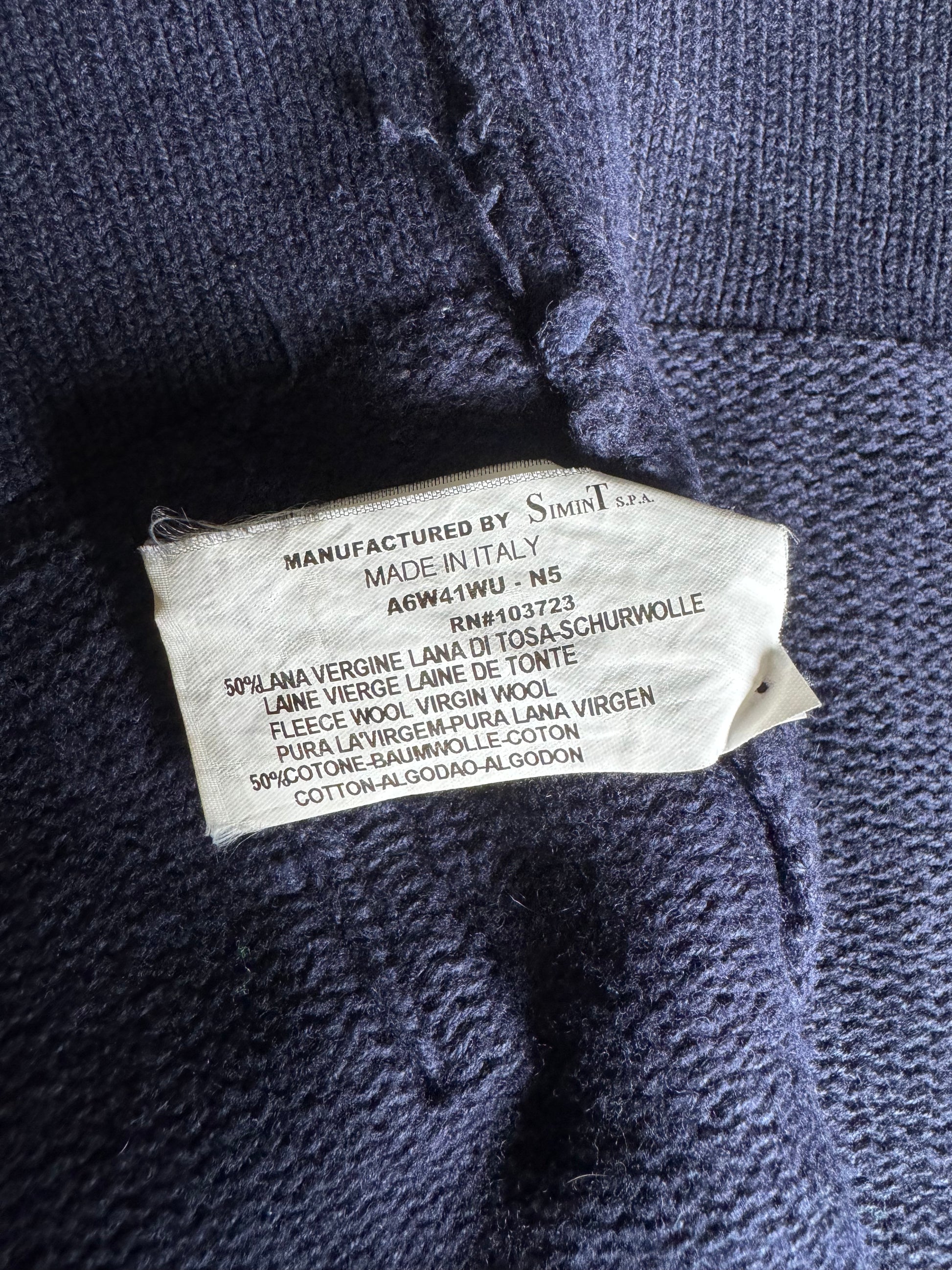 2000s Armani Wool Navy Sweater (L) - 6