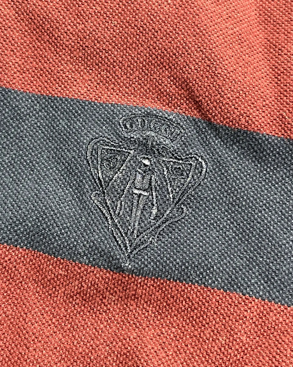 Gucci Burgundy Navy Stripe Contrast Collar Polo zWeoaTRn 7