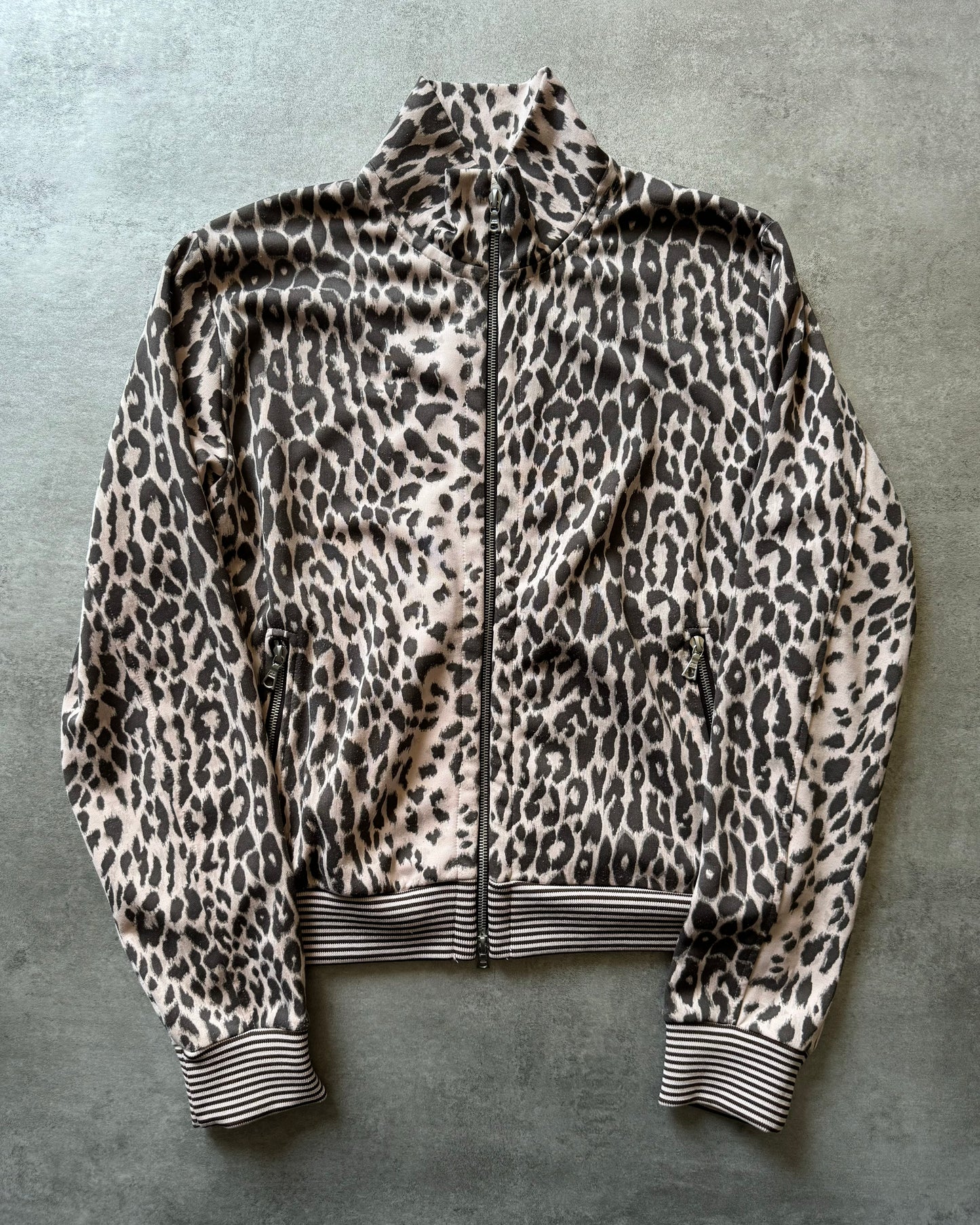 Dries Van Noten Cozy Creamy Leopard Zip-Up (M) - 1