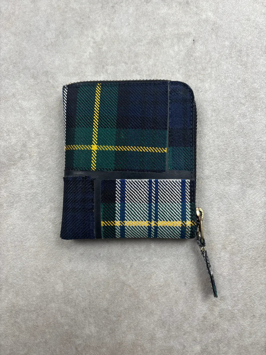 Comme des Garçons Dark Green Canvas Tartan Patchwork Zip-Around Wallet zXGuRfZB 4