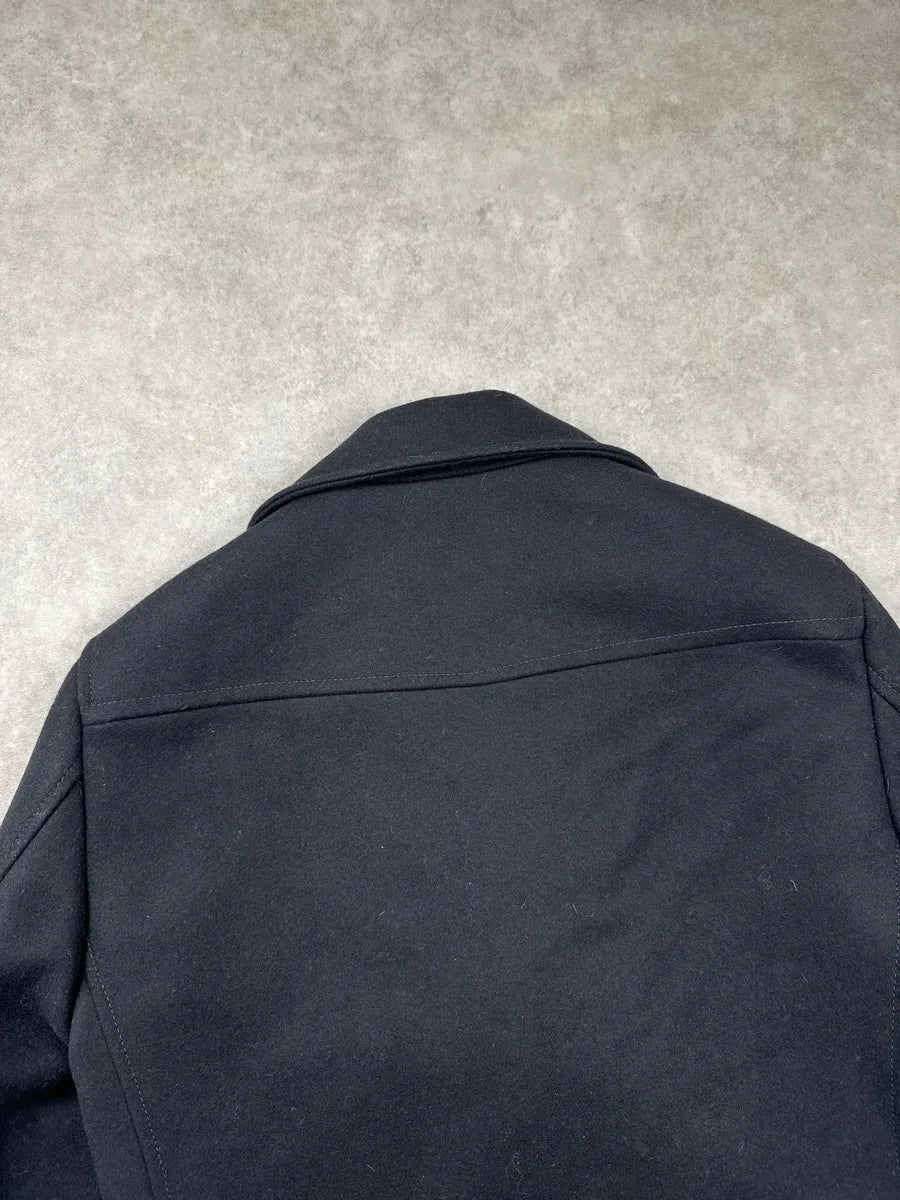 AW2009 Gucci Black Wool & Leather Biker Zip Perfecto Jacket by Frida Giannini zXzrbenv 10