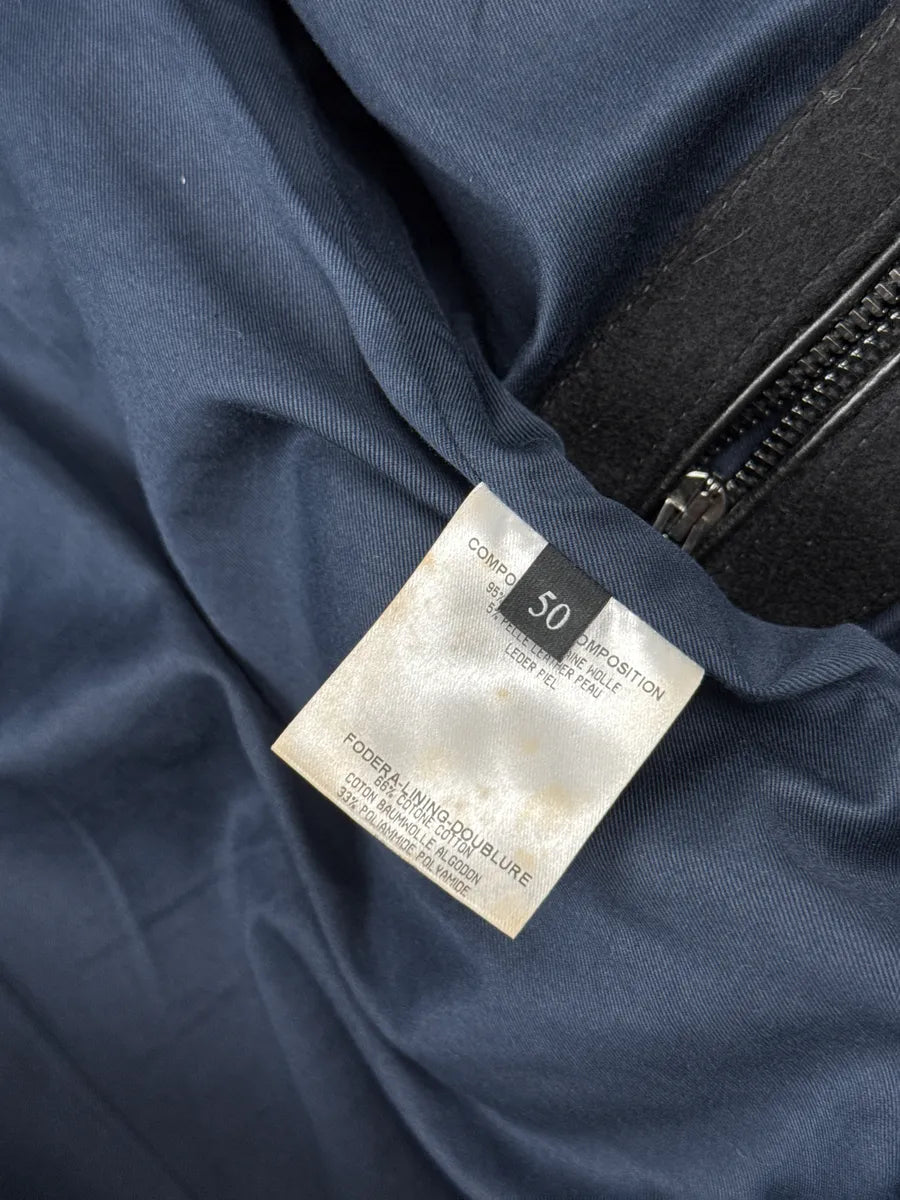 AW2009 Gucci Black Wool & Leather Biker Zip Perfecto Jacket by Frida Giannini zXzrbenv 13