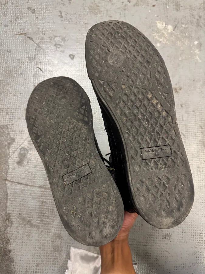 Zanotti Black High Leather Crocodile Effect Sneakers uYYiiZF 5