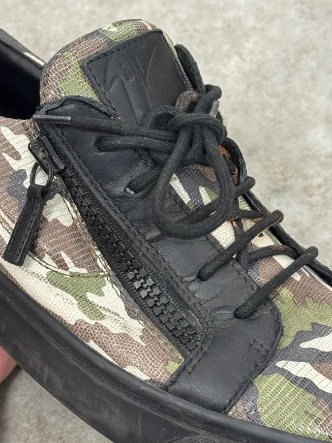Zanotti Camo Zips Black Sneakers suKypKw 3