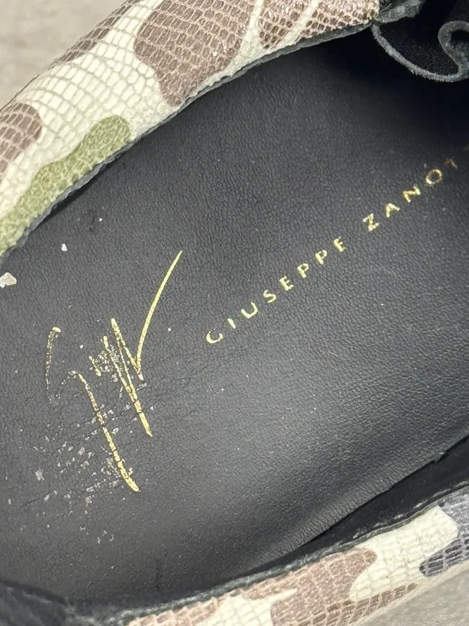 Zanotti Camo Zips Black Sneakers suKypKw 7