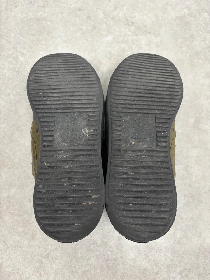 Zanotti Dark Green & Black Ostrich Leather Shoes LULERvS 8