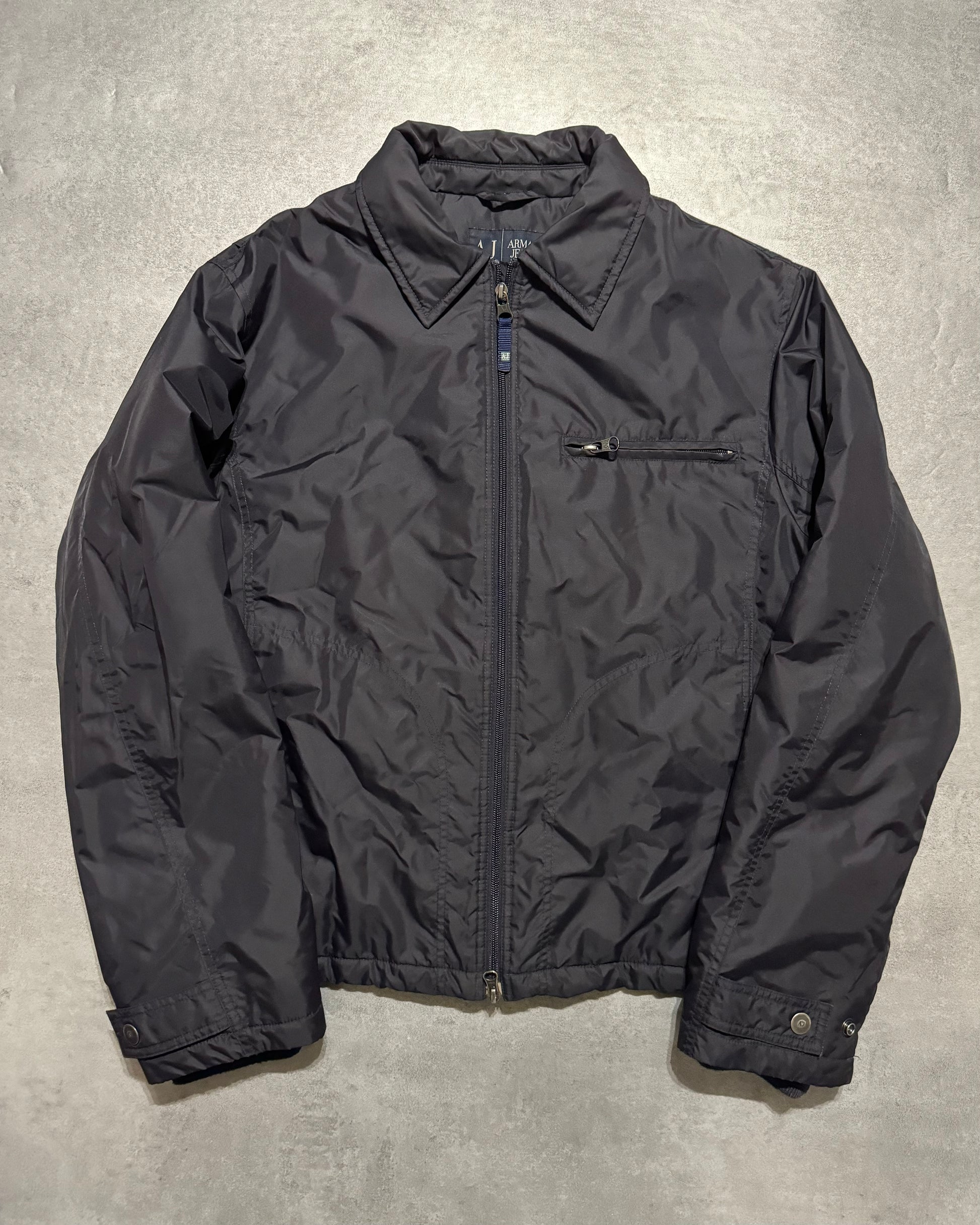 2000s Armani Obscure Nylon Light Bomber Coach Jacket (L) - 1