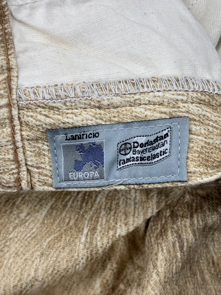2000s Roberto Cavalli Gold Beige Metallic Leopard Pants zclqTpcE 14