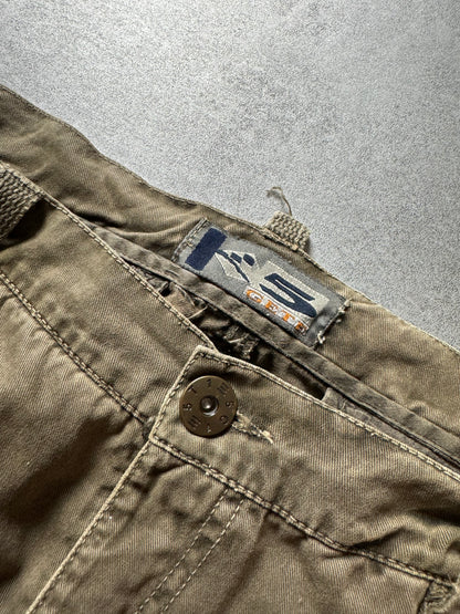 2000s Gete Cargo Olive Utility Pants  (L) - 4