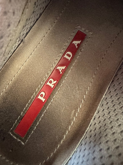Prada America's Cup Navy Satin Shoes (39) - 10