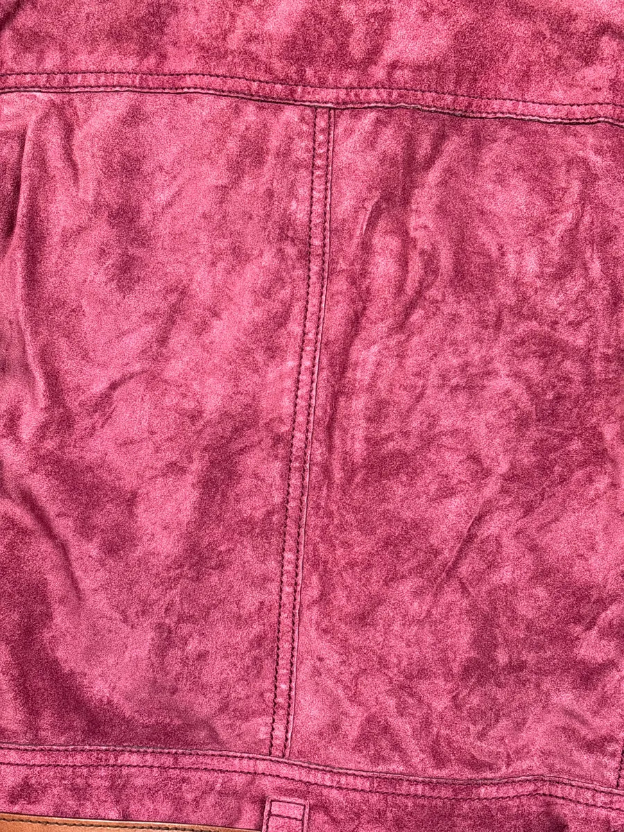 2000s Gucci Deep Raspberry Suede Utility Belted Leather Jacket zhEokEsL 9