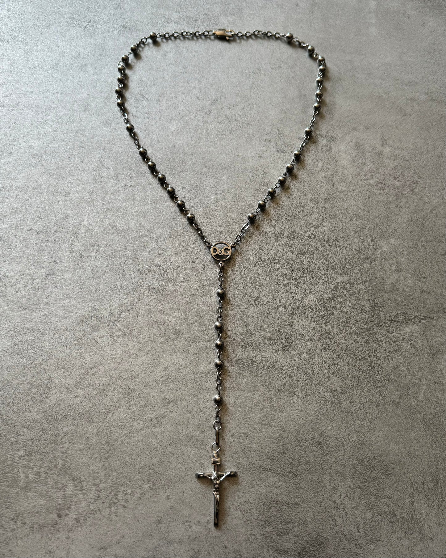 Dolce & Gabbana Silver Rosary Necklace  (OS) - 1