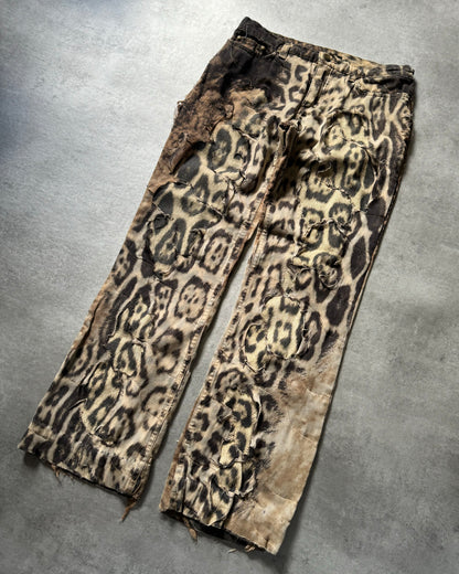 2000s Roberto Cavalli Deconstructed Jaguar Magma Exploration Pants (M) - 10