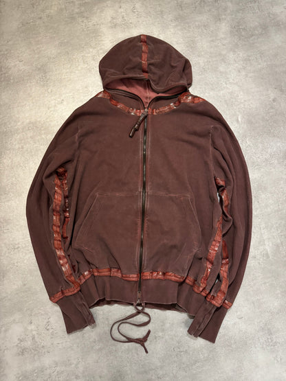 Isaac Sellam ZippyHood Bordeaux Artisanal Sweater (L) - 3