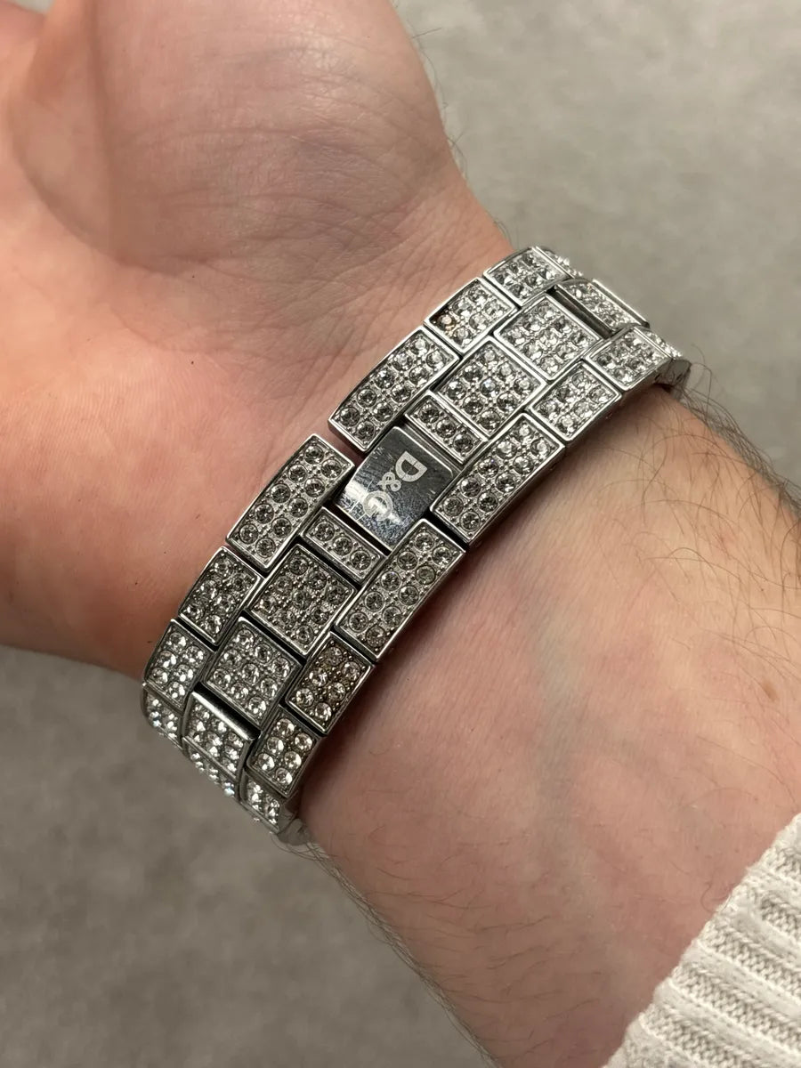 Dolce & Gabbana Silver All-Over Embellished Bracelet Watch zrcaxizS 2