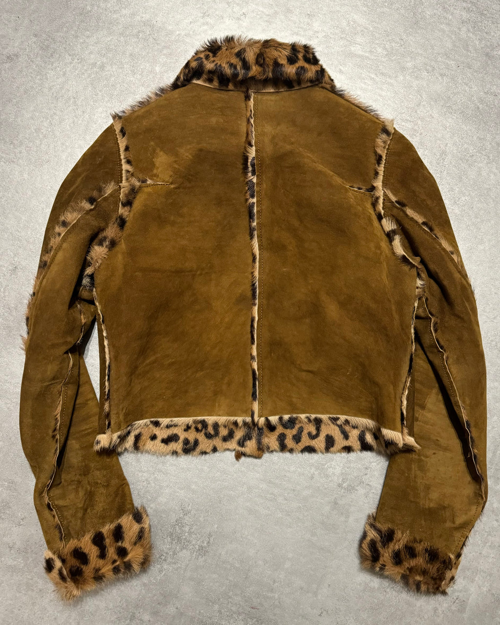 Dolce & Gabbana Leopard Fur Leather Buttoned Jacket (XS) - 3