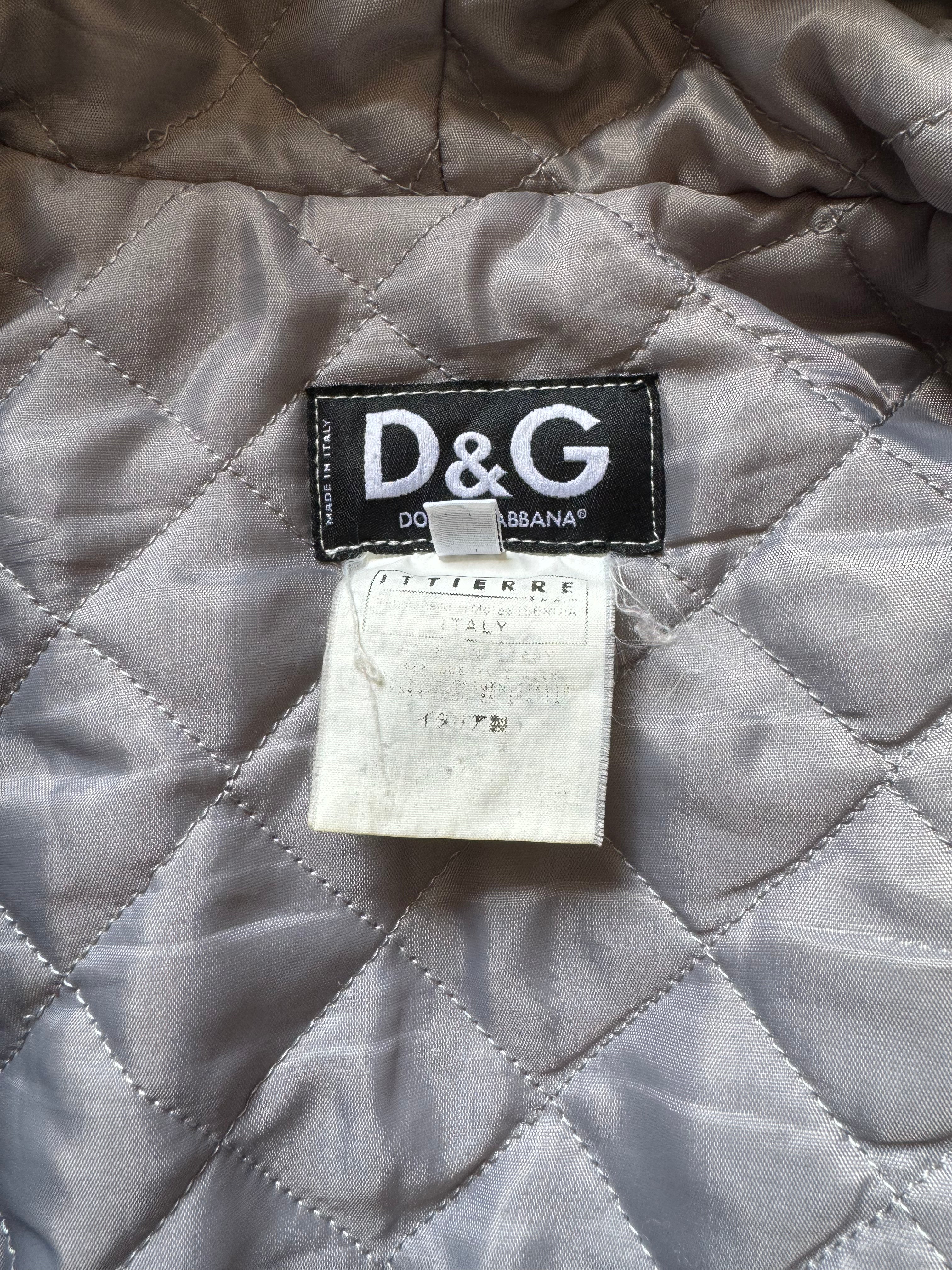 AW2003 Dolce & Gabbana Astro Aviator Grey Bomber Jacket (M) - 8