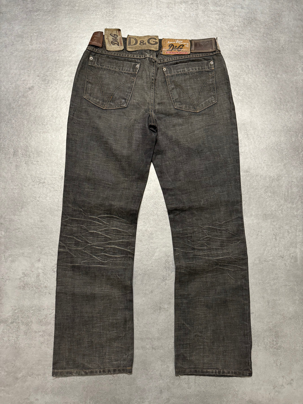 AW2003 Dolce & Gabbana 10 Tags Denim Raw Grey Jeans (M) - 2
