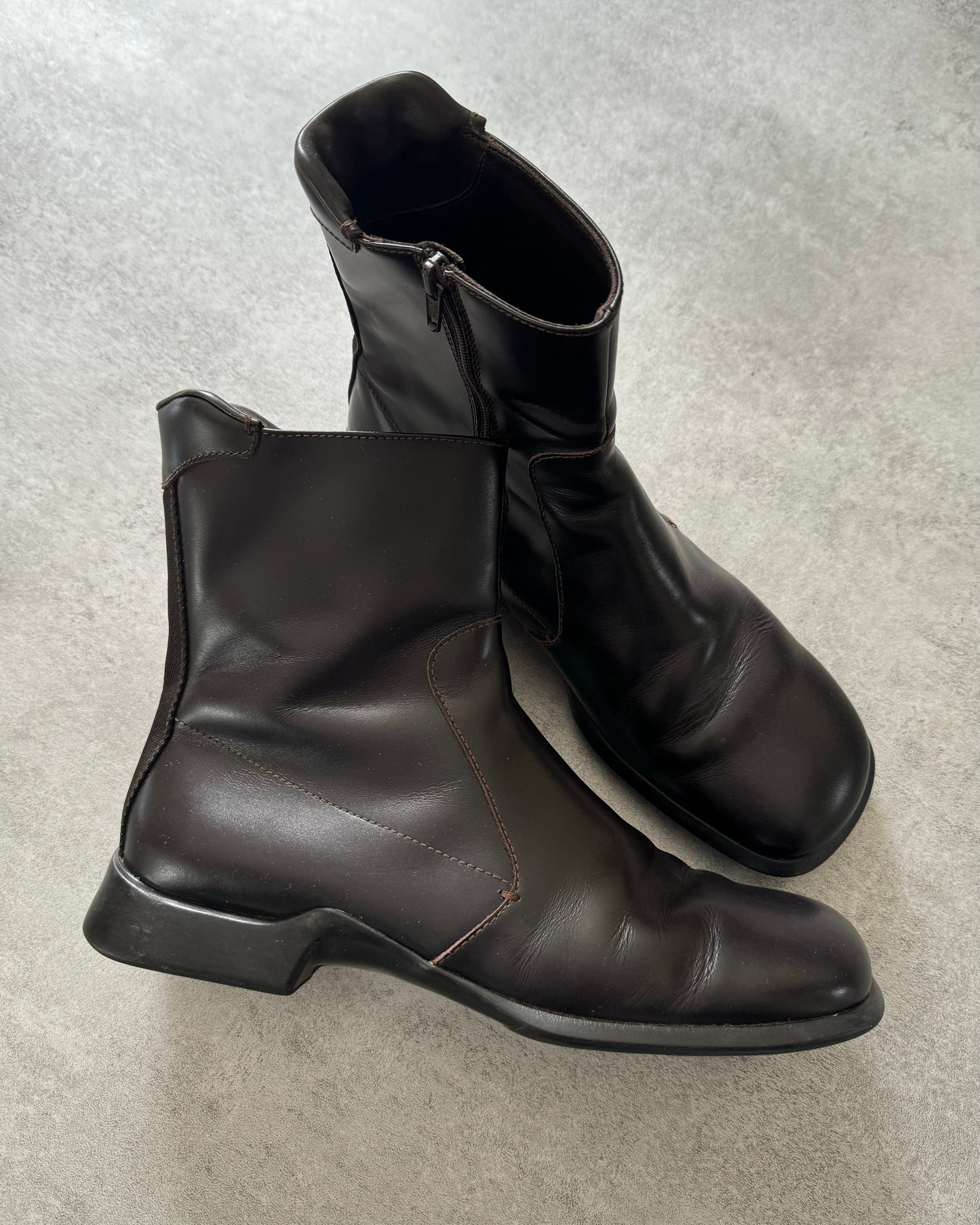 AW1999 Prada Black Premium Leather Boots  (42) - 2