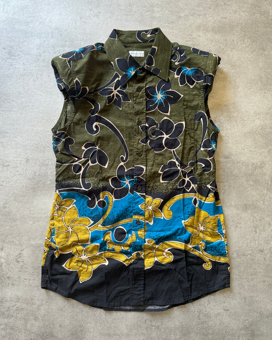 Dries Van Noten Corbino Floral Shirt Khaki (M) - 1