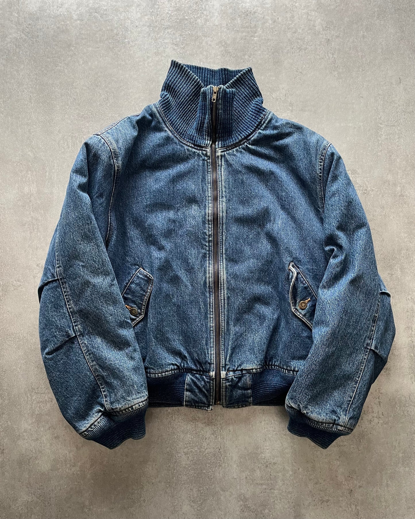 1990s Moschino Aero Relaxed Denim Bomber Jacket (M) - 3