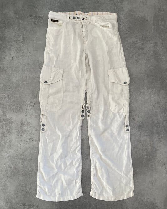 SS2004 Dolce & Gabbana Soft White Cargo Pants  (S) - 1