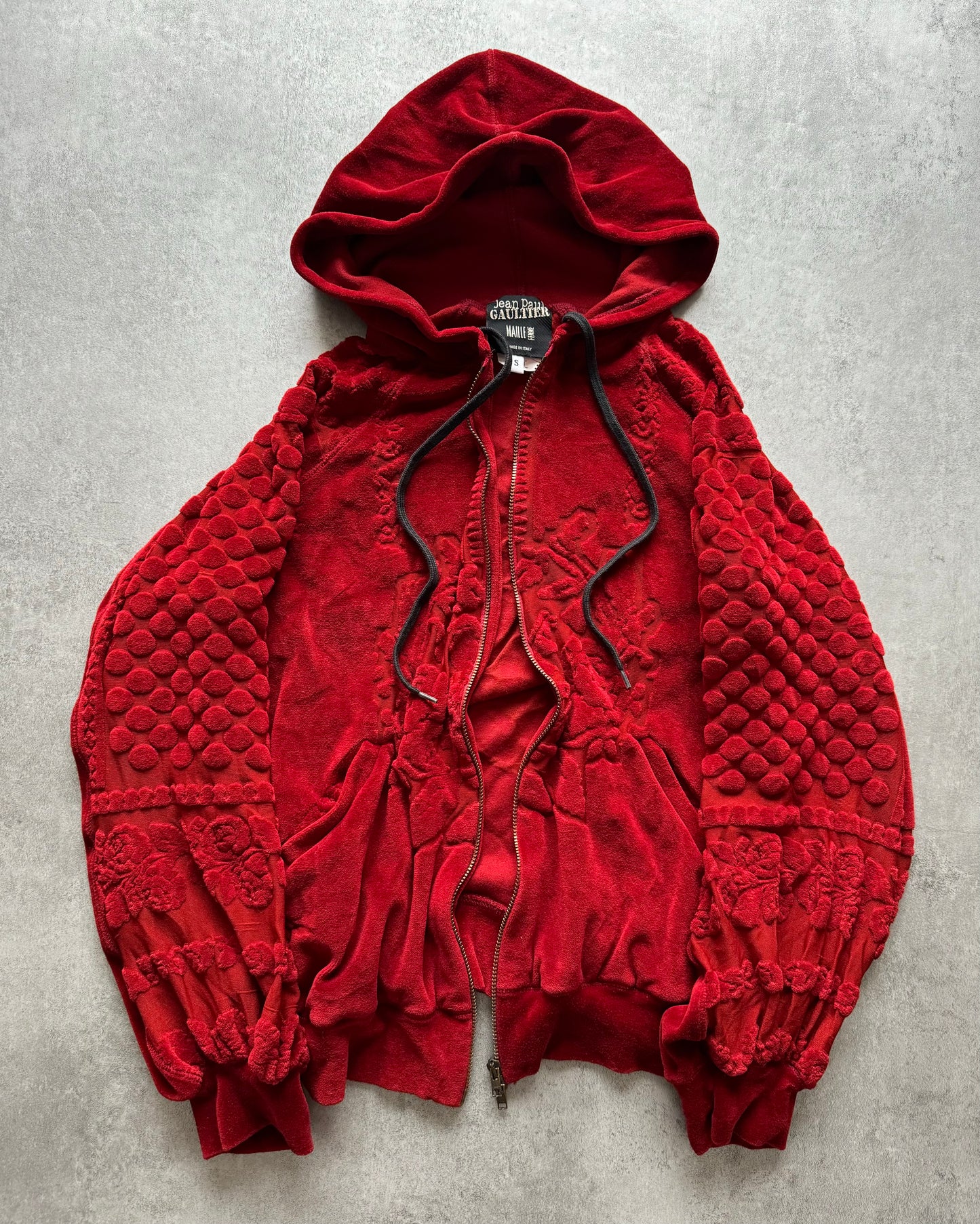 2000s Jean Paul Gaultier Red Elite Threads Emporium Sweater (XS) - 2